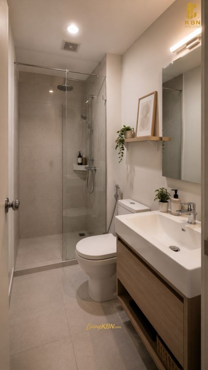 Interior kamar mandi dengan vanity karya KBN — foto 6