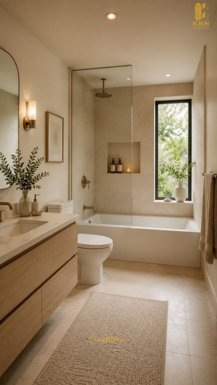 Interior kamar mandi dengan vanity karya KBN — foto 3