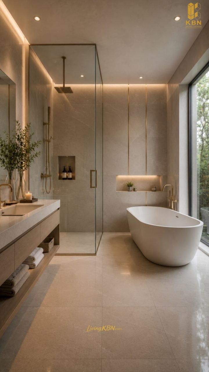 Interior kamar mandi dengan vanity karya KBN — foto 5