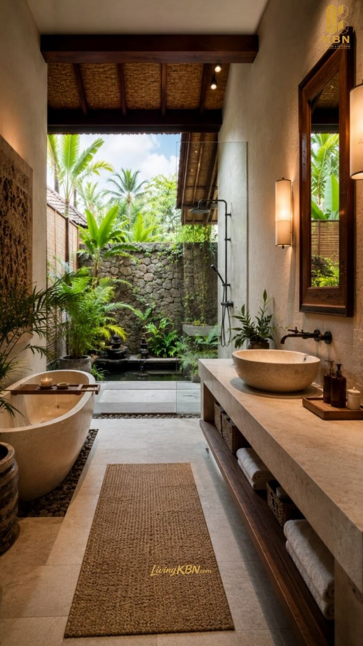 Interior kamar mandi dengan vanity karya KBN — foto 2