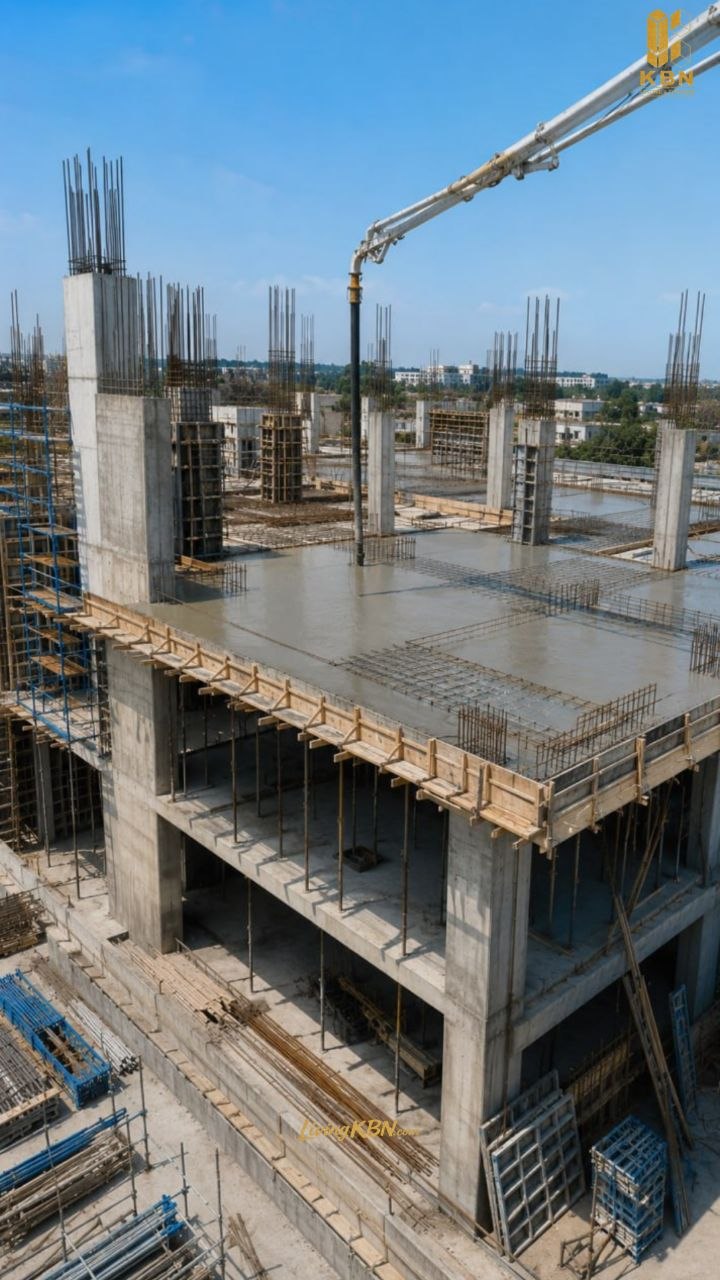 Pekerjaan konstruksi beton oleh KBN