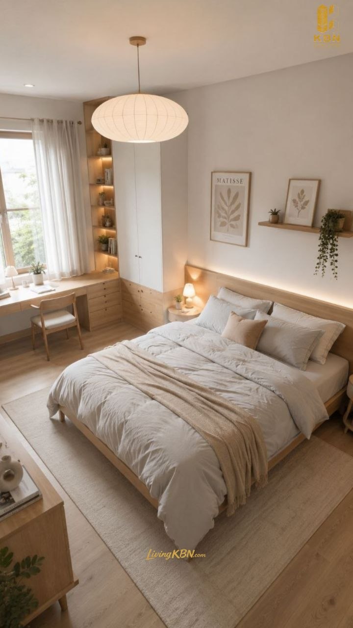 Interior kamar tidur dengan wardrobe karya KBN